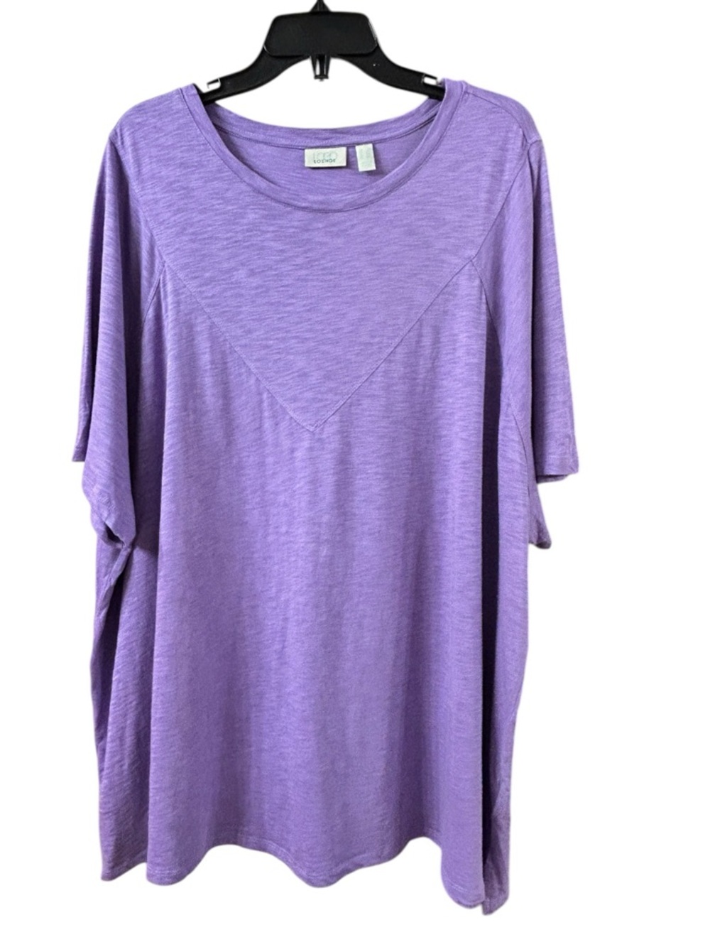 NWOT LOGO by Lori Goldstein Lavender Short Sleeve Scoop Neck Top